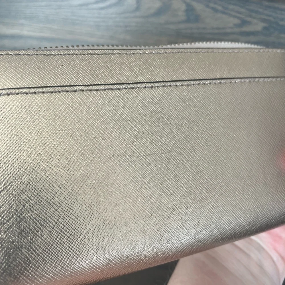 Kate Spade Metallic Gold Zip-Around Wallet